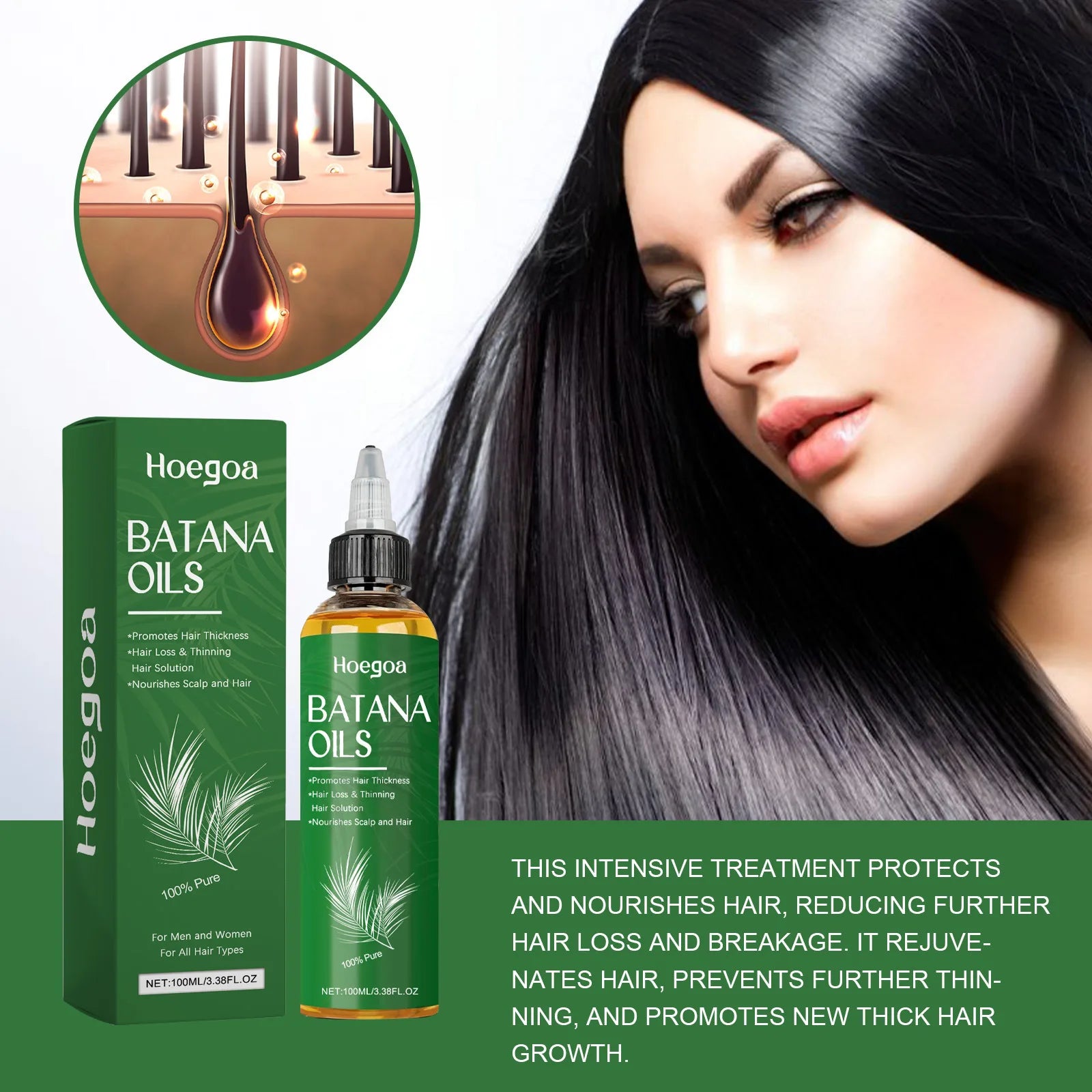 Batana Hair Oils Repairing Damaged Scalp Essential Treatment Strengthening Smooth Reducing Loss Removes Dandruff Hair Growth Oil