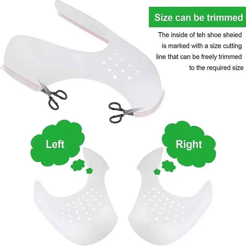 4Pcs Crease Protector Shoe Head Stretcher Sneaker anti Crease Wrinkled Fold Shoe Support Toe Cap Sport Crease Protector Dropship
