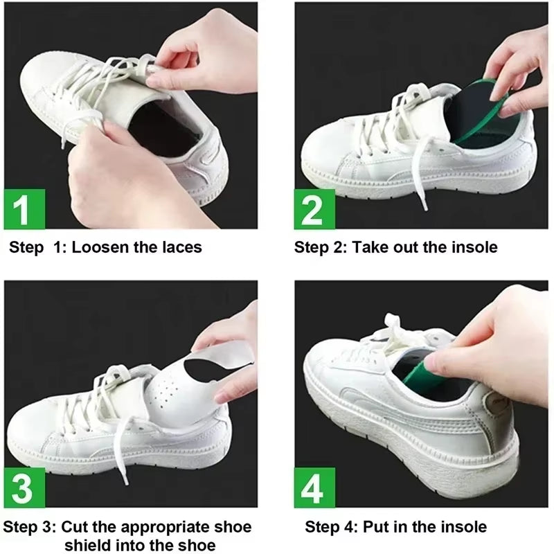 4Pcs Crease Protector Shoe Head Stretcher Sneaker anti Crease Wrinkled Fold Shoe Support Toe Cap Sport Crease Protector Dropship